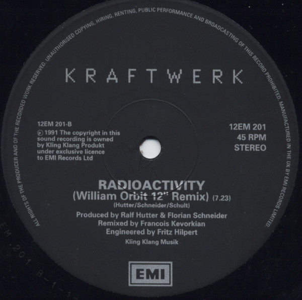 Kraftwerk : Radioactivity (12", Single)