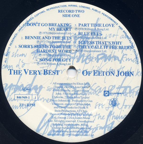 Elton John : The Very Best Of Elton John (2xLP, Comp, Gat)