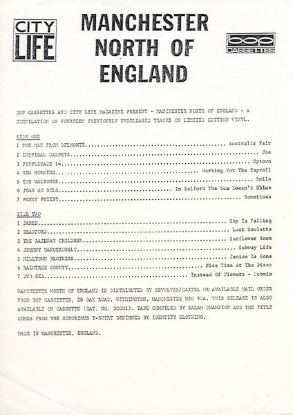 Various : Manchester North Of England (LP, Comp, Ltd)
