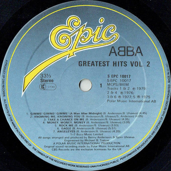 ABBA : Greatest Hits Vol. 2 (LP, Album, Comp, Net)
