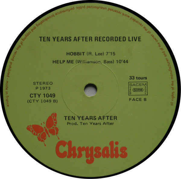 Ten Years After : Recorded Live (2xLP, Album, Gat)