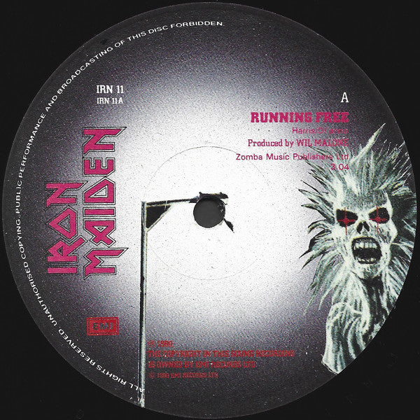 Iron Maiden : Running Free · Sanctuary (2x12", Comp, Ltd)