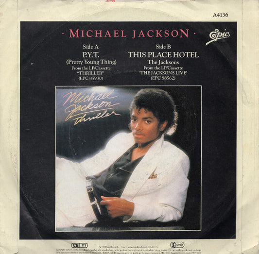 Michael Jackson : P.Y.T. (Pretty Young Thing) (7", Single, Pap)