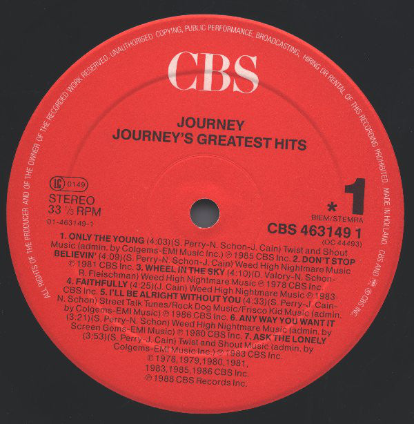 Journey : Greatest Hits (LP, Comp)