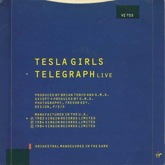 O.M.D.* : Tesla Girls (7", Single, Glo)