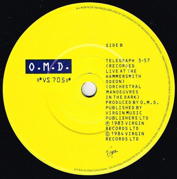 O.M.D.* : Tesla Girls (7", Single, Glo)