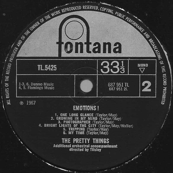 The Pretty Things : Emotions (LP, Album, Mono)