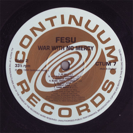 Fesu : War With No Mercy (LP, Album)