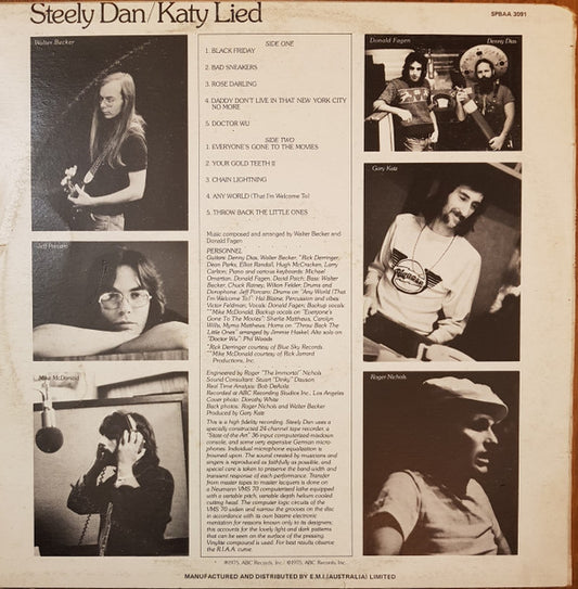 Steely Dan : Katy Lied (LP, Album)