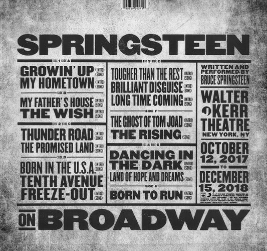 Bruce Springsteen : Springsteen On Broadway (4xLP, Album)