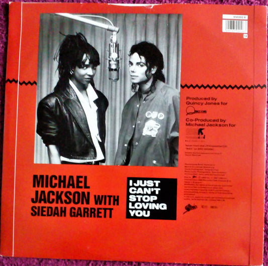 Michael Jackson : I Just Can't Stop Loving You (12", Pos)