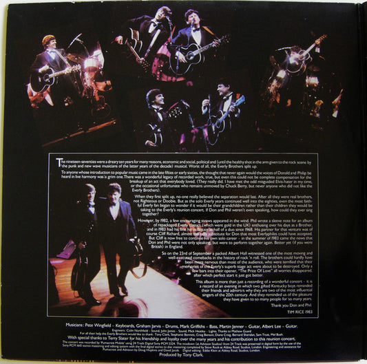 The Everly Brothers* : Reunion Concert (2xLP, Album)