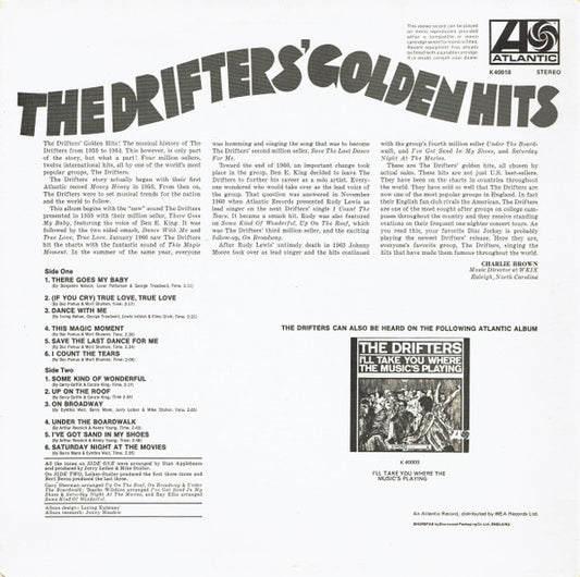 The Drifters : The Drifters' Golden Hits (LP, Album, Comp, RE, CBS)