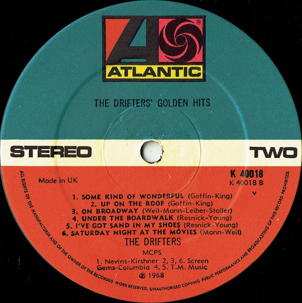 The Drifters : The Drifters' Golden Hits (LP, Album, Comp, RE, CBS)
