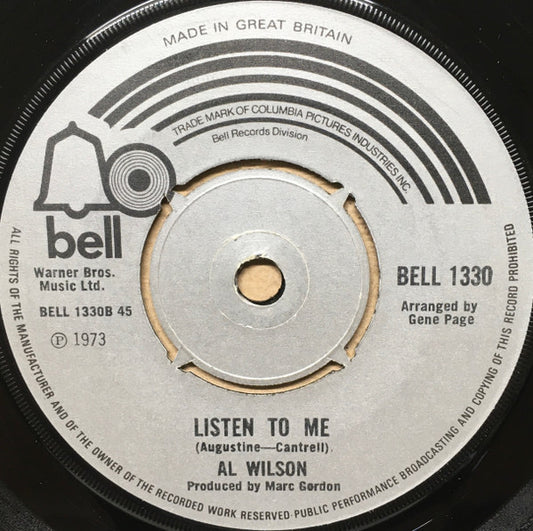 Al Wilson : Show And Tell (7", Single)
