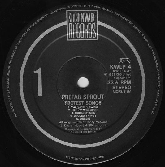 Prefab Sprout : Protest Songs (LP, Album)
