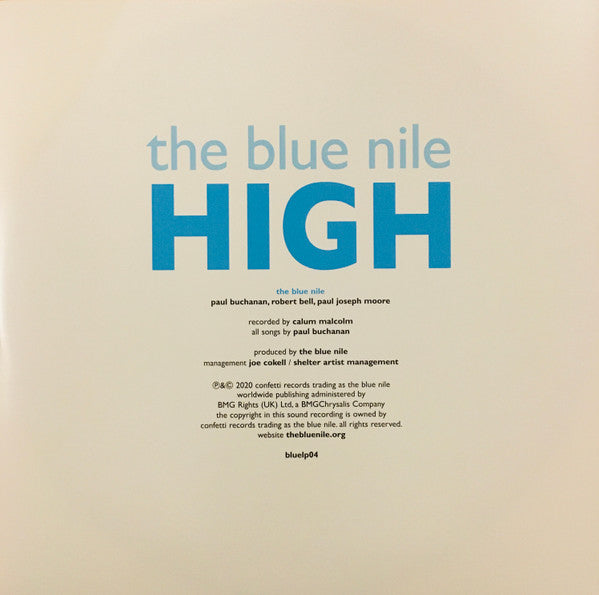 The Blue Nile : High (LP, Album, Ltd)
