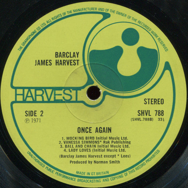 Barclay James Harvest : Once Again (LP, Album, Gat)