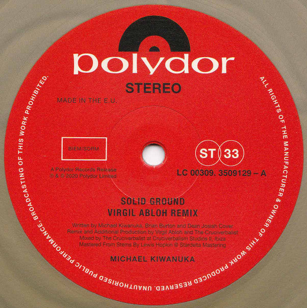 Michael Kiwanuka : Solid Ground (Virgil Abloh Remix) (10", Gol)