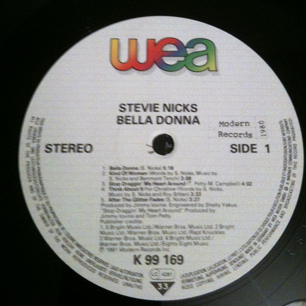 Stevie Nicks : Bella Donna (LP, Album, RE)