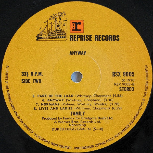 Family (6) : Anyway (LP, Album, RE)