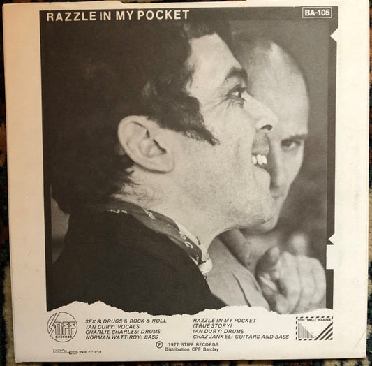 Ian Dury : Sex & Drugs & Rock & Roll (7", Single, RP)
