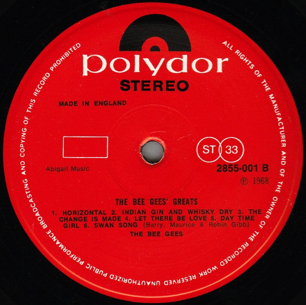 Bee Gees : The Bee Gees' Greats (LP, Comp)