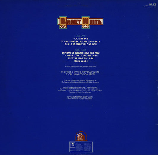Barry White : Barry White The Man (LP, Album)