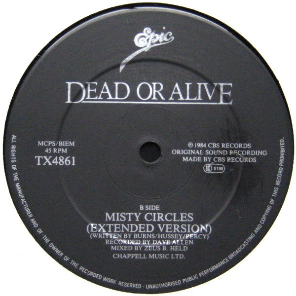 Dead Or Alive : You Spin Me Round (Like A Record) (Murder Mix) (12", Single)