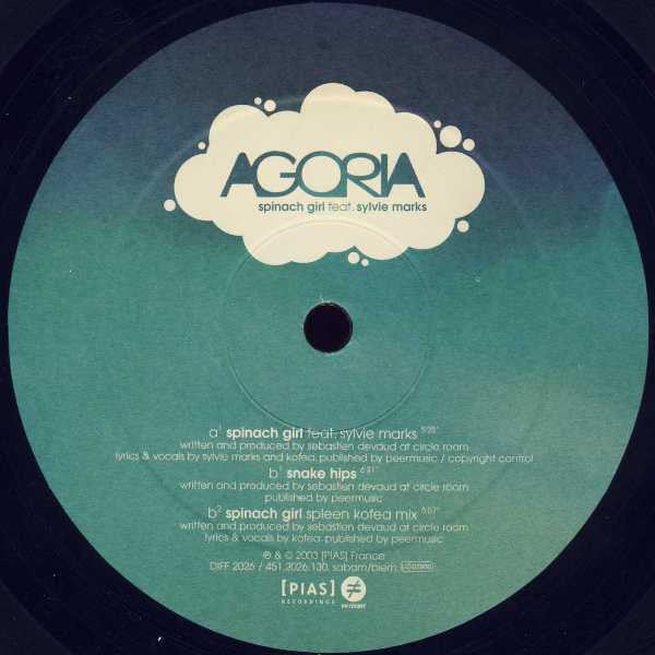 Agoria Feat. Sylvie Marks : Spinach Girl (12")