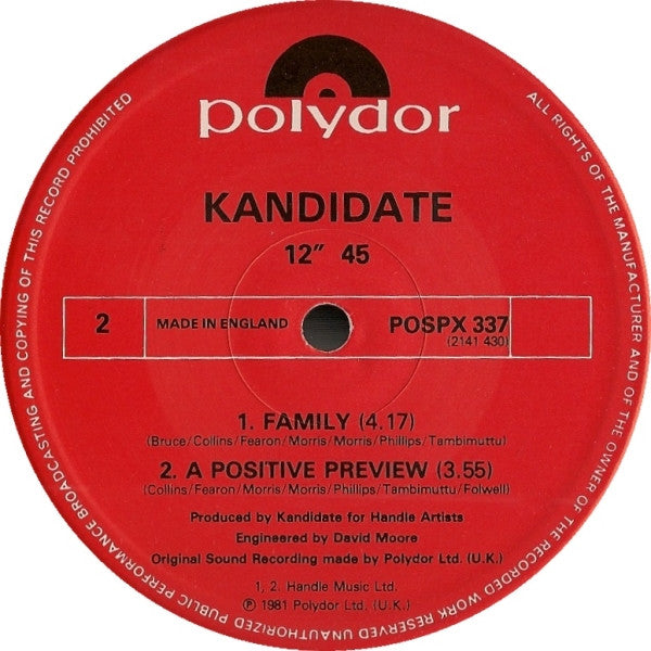 Kandidate : I Want To Be Yours (12", Single)