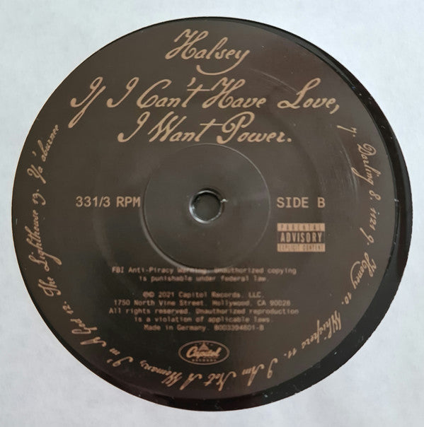 Halsey : If I Can't Have Love, I Want Power (LP, Album)