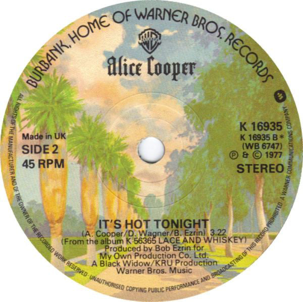 Alice Cooper (2) : (No More) Love At Your Convenience (7", Single)