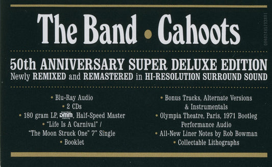 The Band : Cahoots (Box, Dlx, 50t + CD, Album, RE, RM + CD, RM + Blu-r)