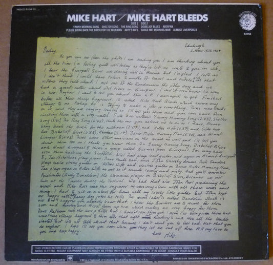 Mike Hart : Mike Hart Bleeds (LP)