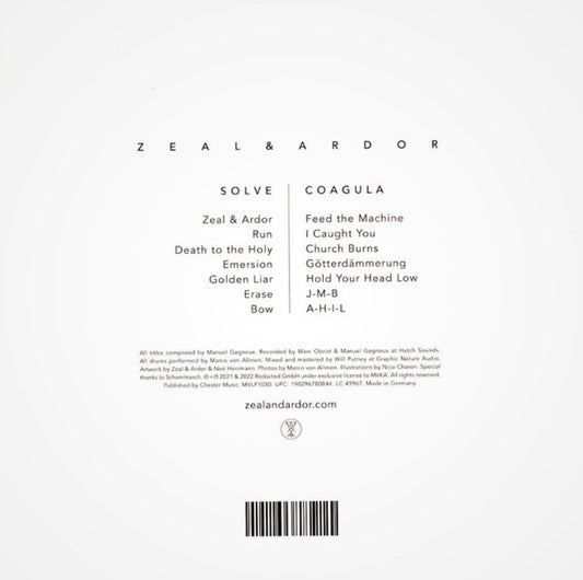 Zeal And Ardor : Zeal & Ardor (LP, Album)