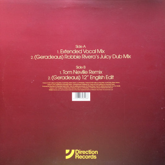 Tube & Berger Feat. Chrissie Hynde : Straight Ahead (12")