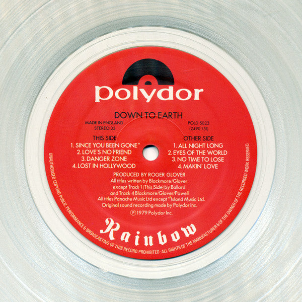 Rainbow : Down To Earth (LP, Album, Ltd, Cle)