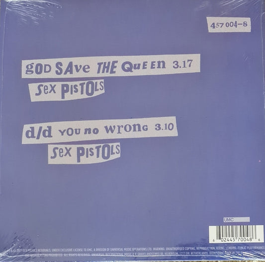 Sex Pistols : God Save The Queen (7", Single, Ltd, Num, RE, Blu)