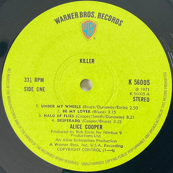 Alice Cooper : Killer (LP, Album, Non)