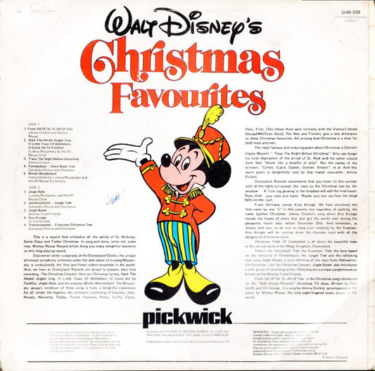 Various : Walt Disney's Christmas Favourites (LP, Album)