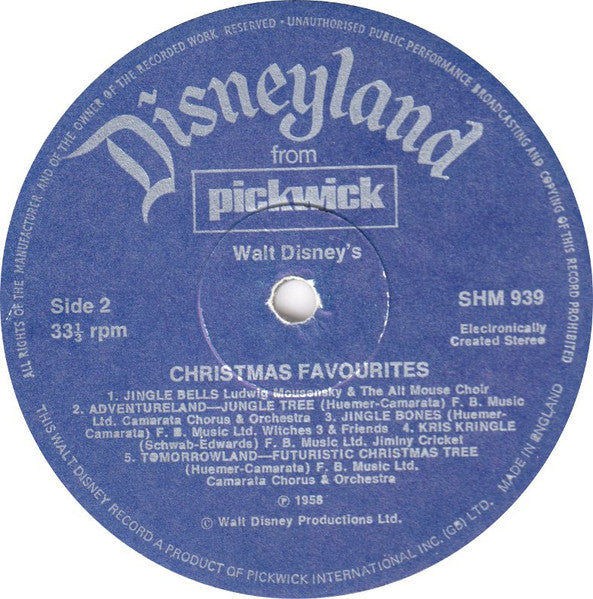 Various : Walt Disney's Christmas Favourites (LP, Album)