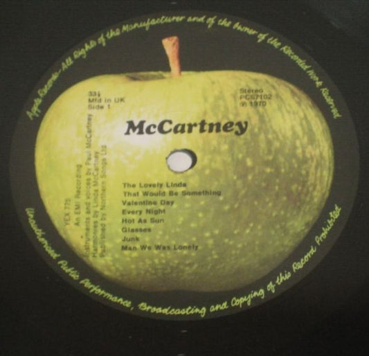 McCartney* : McCartney (LP, Album, RE)