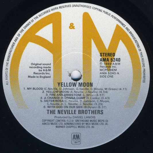 The Neville Brothers : Yellow Moon (LP, Album)