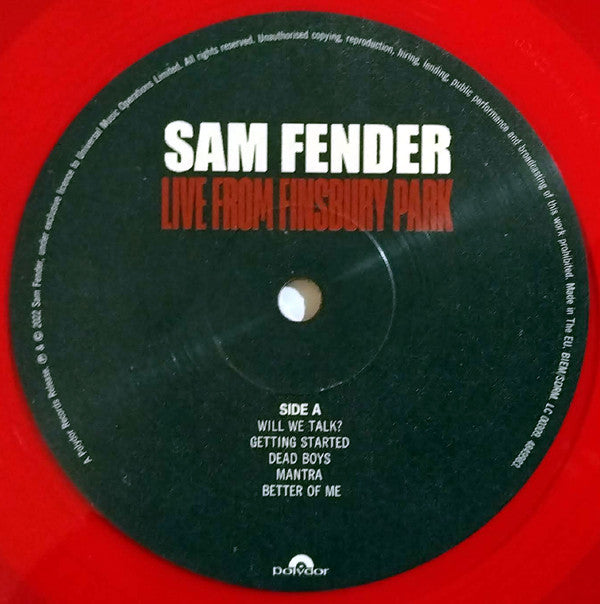 Sam Fender : Live From Finsbury Park (2xLP, Album, Ltd, Red)