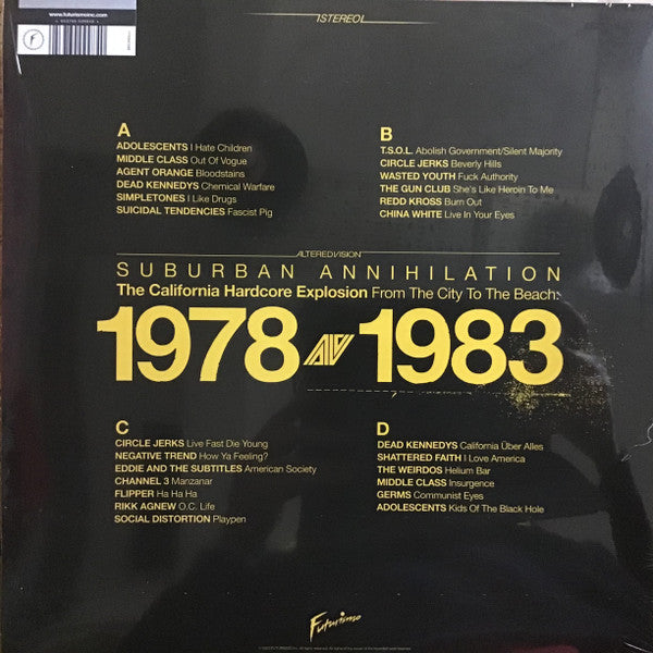Various : Suburban Annihilation - The California Hardcore Explosion From The City To The Beach: 1978-1983 (2xLP, Comp, Ltd, Con)
