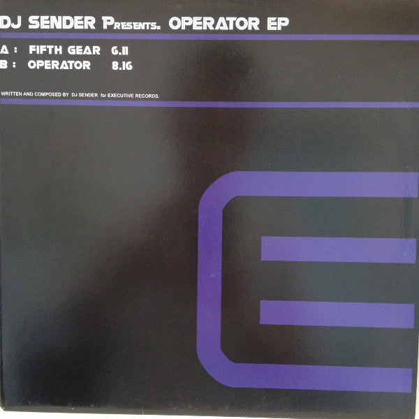DJ Sender : Operator EP (12")