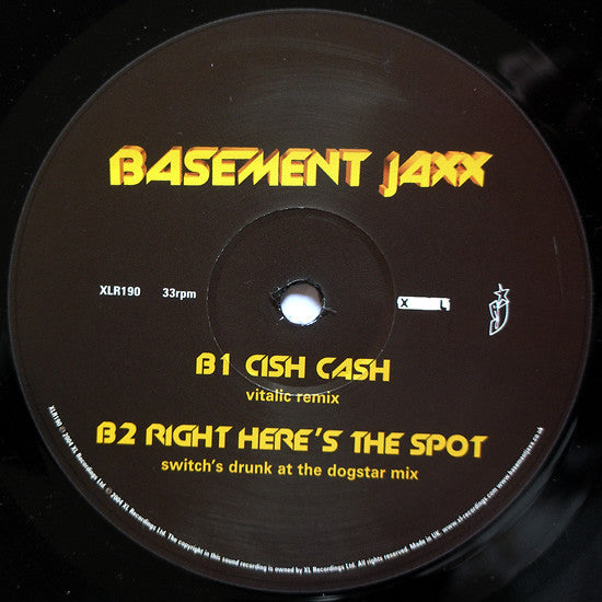 Basement Jaxx : Good Luck / Cish Cash / Right Here's The Spot (Remixes By Basement Jaxx, Vitalic & Switch) (12", Single)