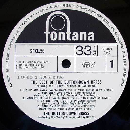 The Button-Down Brass* Featuring The 'Funky' Trumpet Of Ray Davies (3) : The Best Of The Button Down Brass (LP, Comp, Smplr)