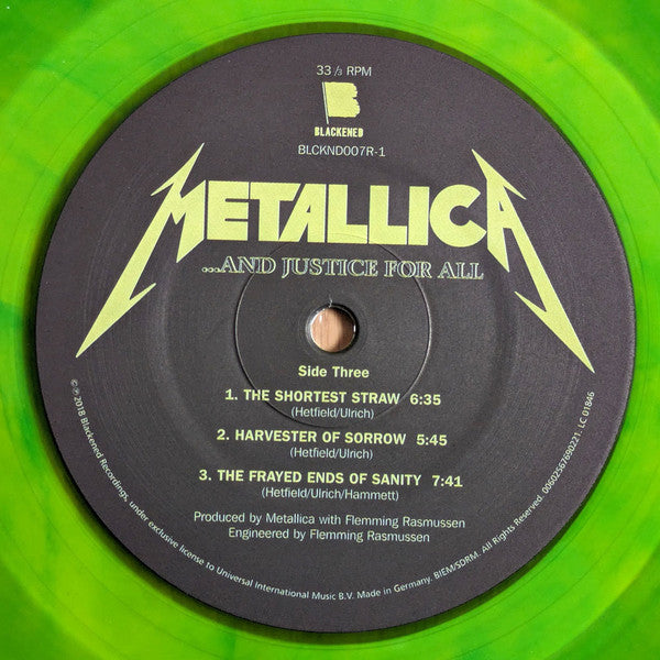 Metallica : …And Justice For All (2xLP, Album, Ltd, RE, Dye)